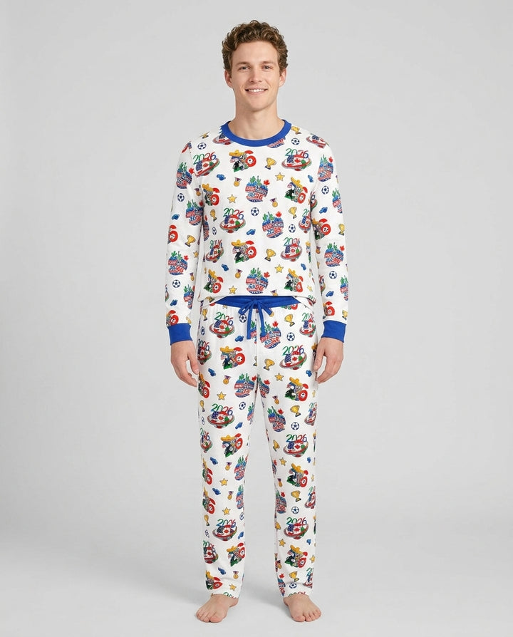 World Soccer North America 2026 Family Matching Bamboo Men's Pajama Set