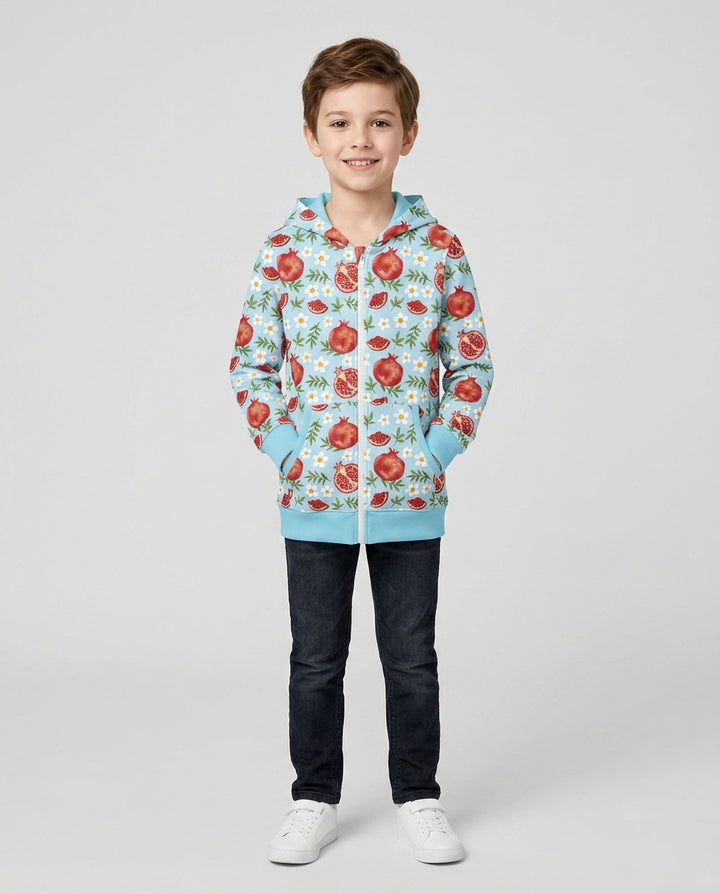 Pomegranate Garden Joy Family Matching Bamboo Zip Hoodie