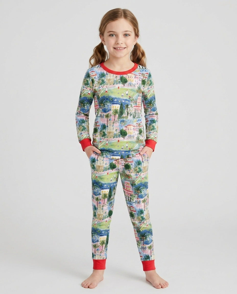 Soccer Tour 2026 Bamboo Two Piece Long Sleeve Pajama Set