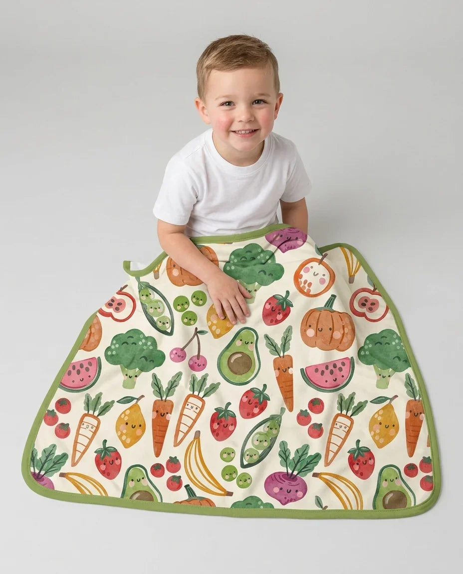 Veggie Friends Family Matching Bamboo Blanket