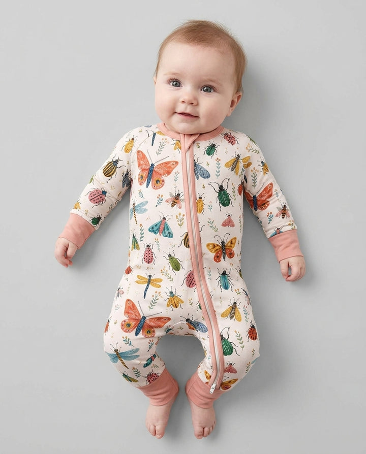 Folk Art Insects Bamboo Convertible Zippy