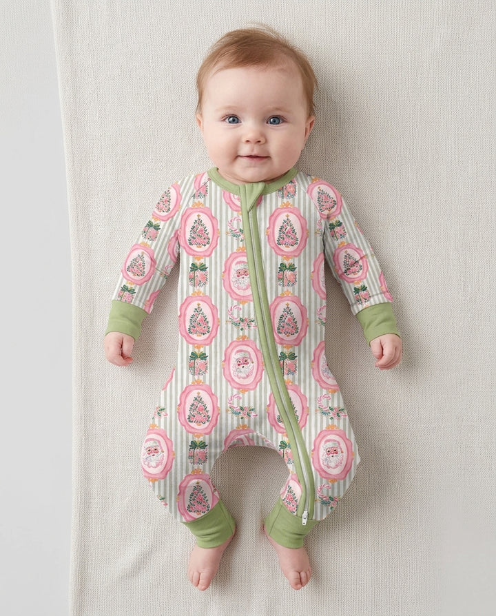 Pink Vintage Christmas Bamboo Convertible Zippy