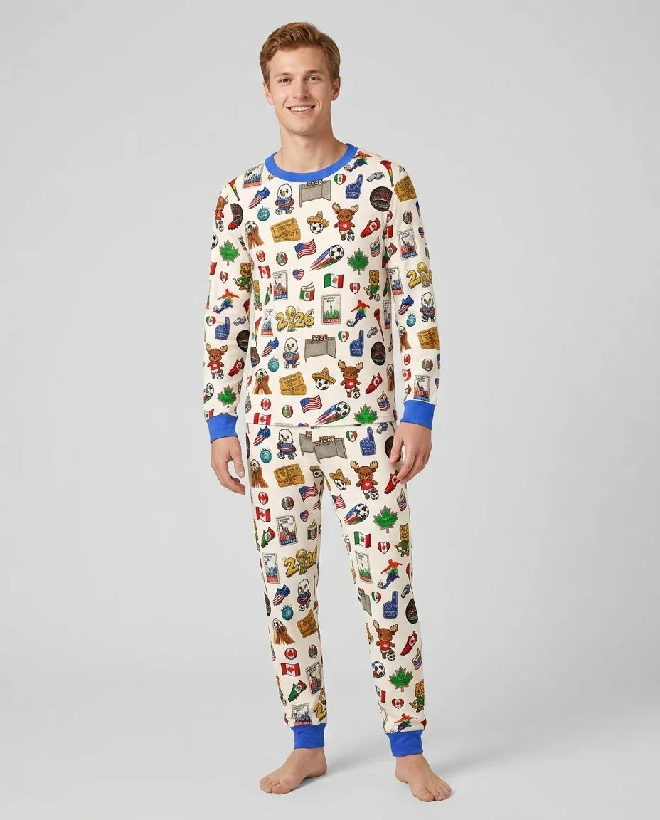 Soccer Cup 2026 Family Matching Bamboo Men's Pajama Set