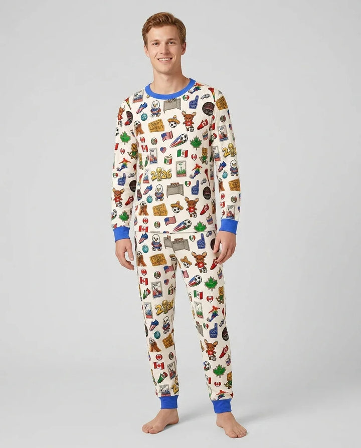 Soccer Cup 2026 Family Matching Bamboo Men's Pajama Set