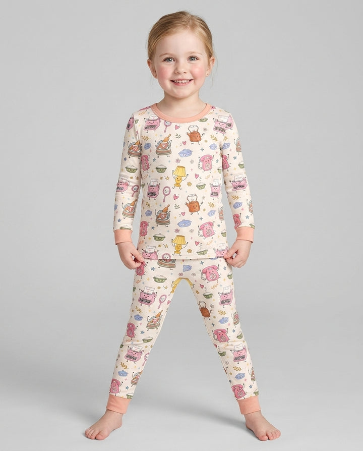 Template Bamboo Two Piece Long Sleeve Pyjamas Set