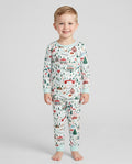 Whimsical North Pole Map Bamboo Two Piece Long Sleeve Pajama Set