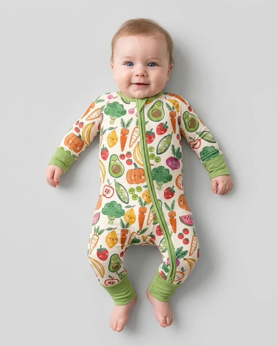 Veggie Friends Family Matching Bamboo Convertible Zippy