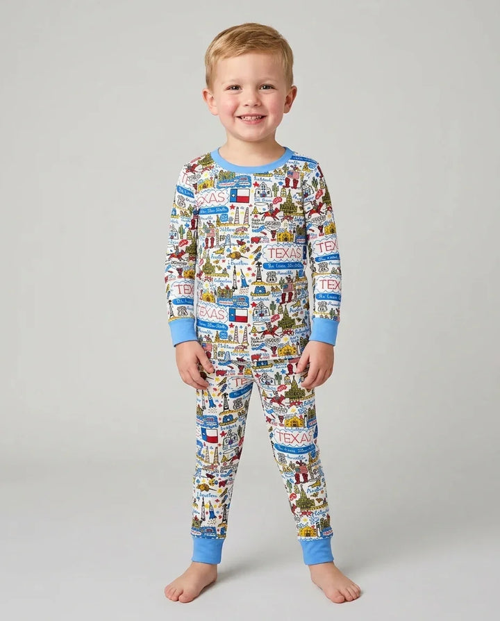 Lone Star State Bamboo Two Piece Long Sleeve Pajama Set