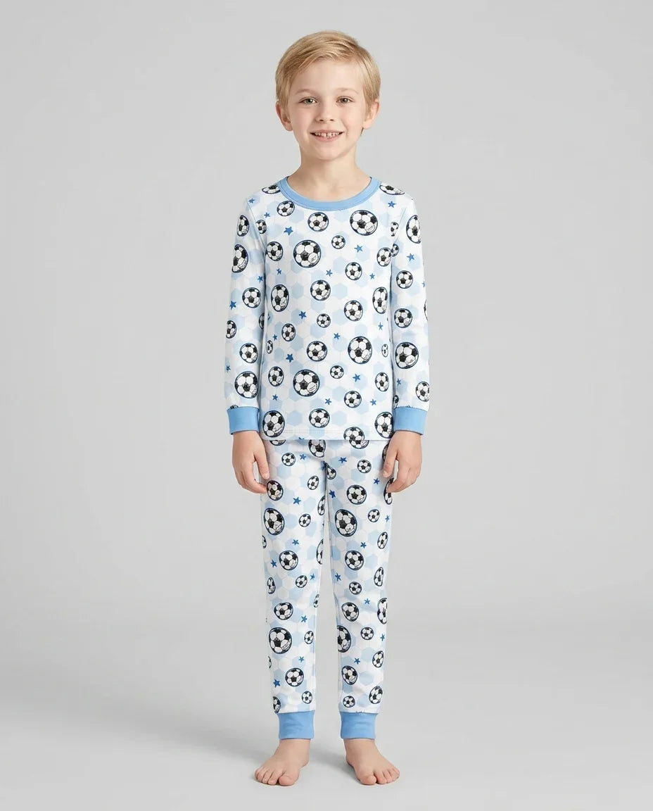Goal Squad Family Matching Bamboo Two Piece Long Sleeve Pajama Set