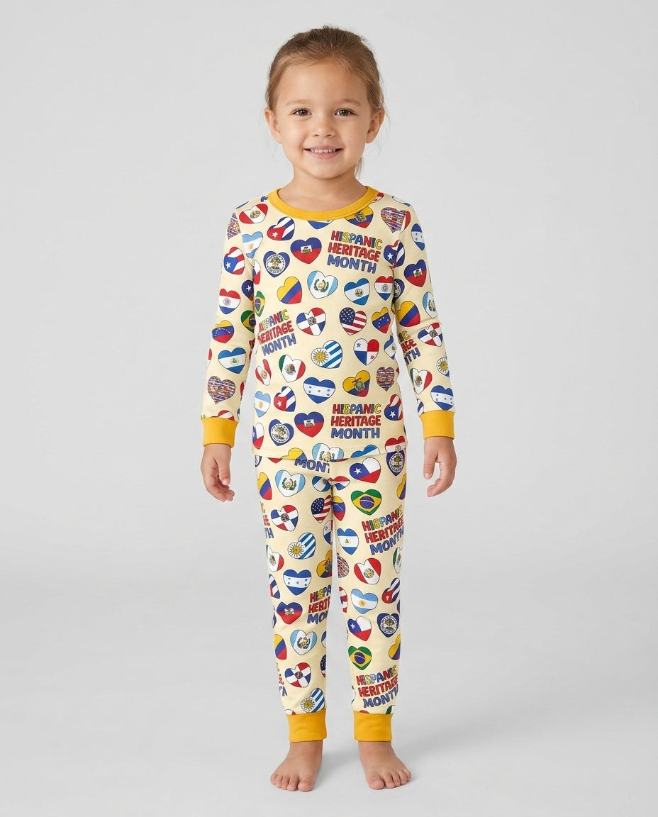 Template Bamboo Two Piece Long Sleeve Pyjamas Set