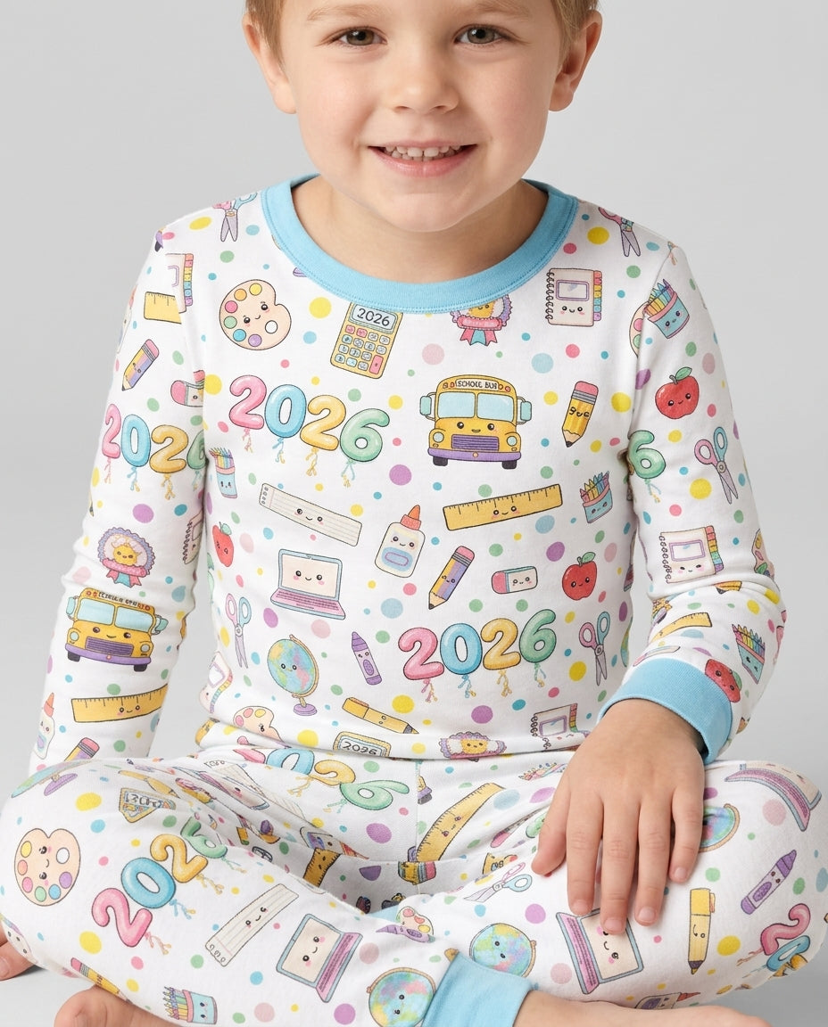 Template Bamboo Two Piece Long Sleeve Pyjamas Set