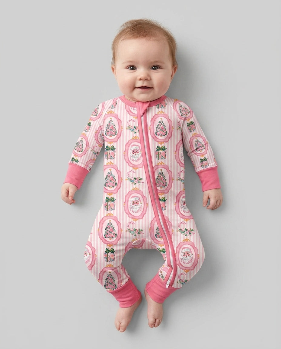 Pink Vintage Christmas Bamboo Convertible Zippy
