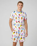 Jesus Summer Ice Cream Taste and See That The Lord Is Good Bamboo Men Short Sleeve Short Pajama Set