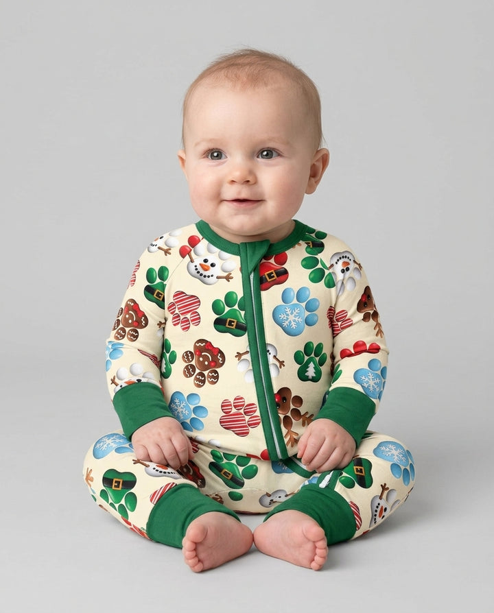 Santa Puppies Paw Bamboo Convertible Zippy