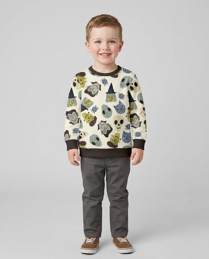 Halloween Face Bamboo Crewneck Sweatshirt