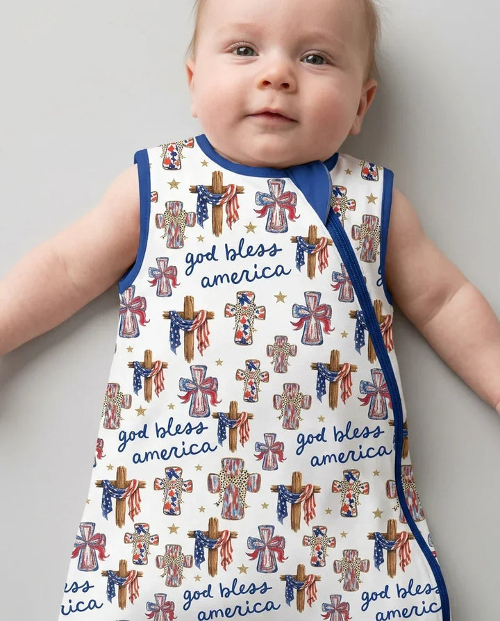 God Bless America Family Matching Bamboo Sleep Bag