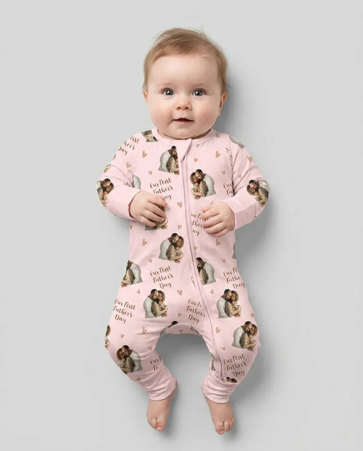 Custom Photo Our First as Parents Bamboo Convertible Zippy