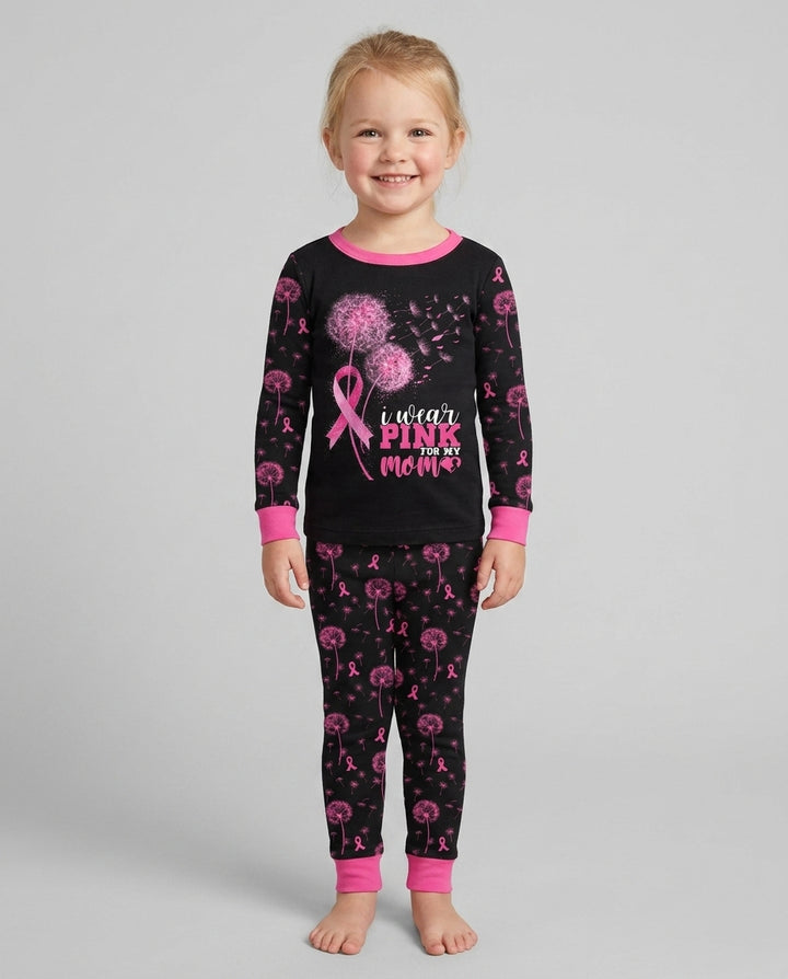 Dandelion Pink For Mom Bamboo Two Piece Long Sleeve Pajama Set