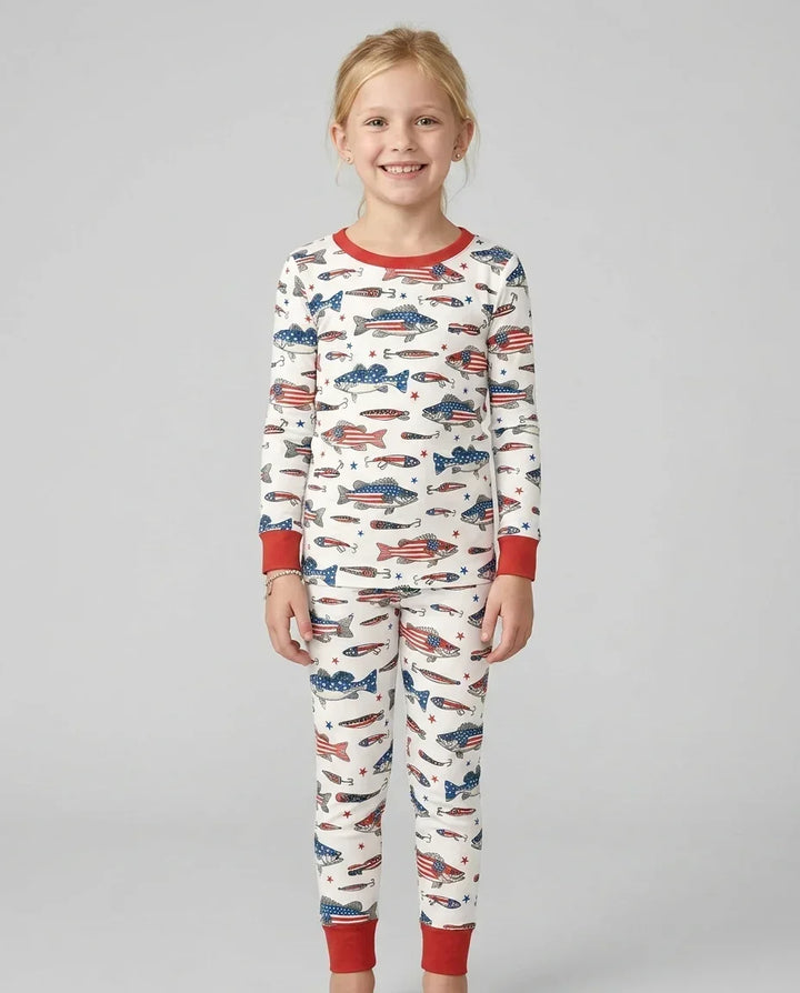 Hooked On Freedom Bamboo Two Piece Long Sleeve Pajama Set