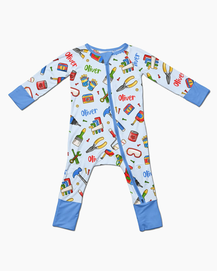 Custom Name Dad & Me Fixer Crew Bamboo Convertible Zippy