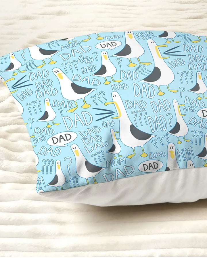 Funny Seagull DAD Bamboo Pillow Case