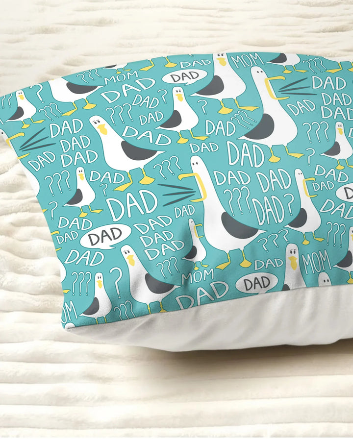 Funny Seagull DAD Bamboo Pillow Case