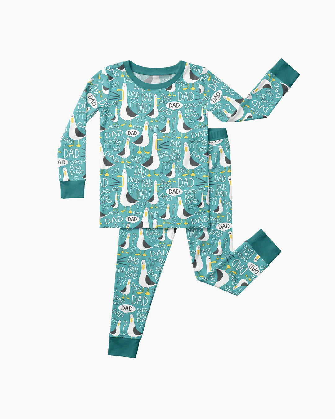 Funny Seagull DAD Bamboo Two Piece Long Sleeve Pajama Set