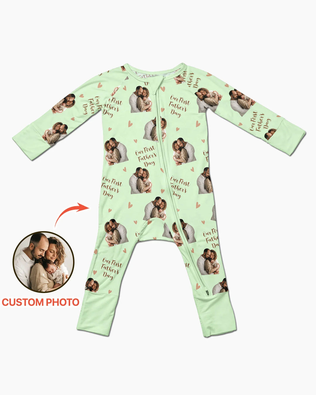 Custom Photo Our First as Parents Bamboo Convertible Zippy