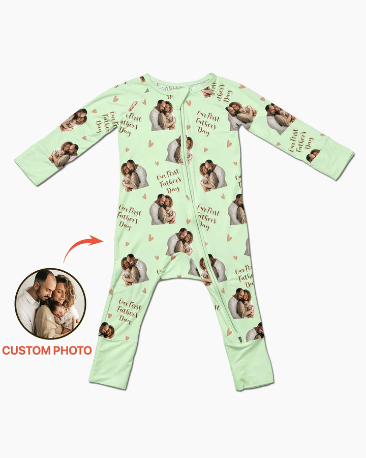 Custom Photo Our First as Parents Bamboo Convertible Zippy