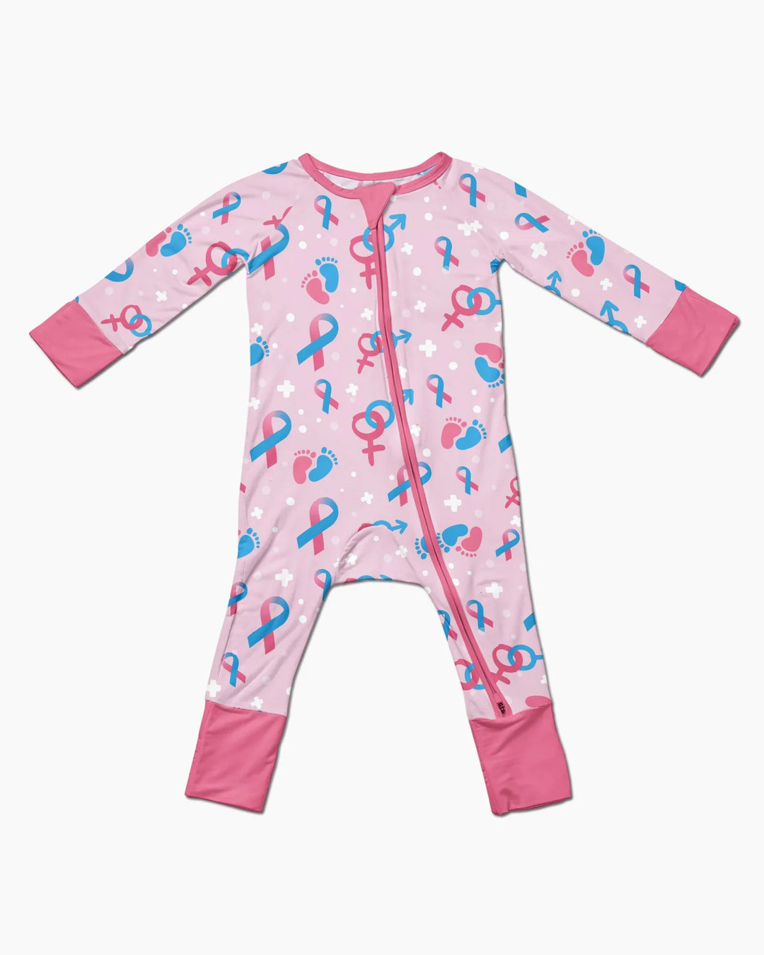 Infertility Awareness Blue and Pink Bamboo Convertible Zippy