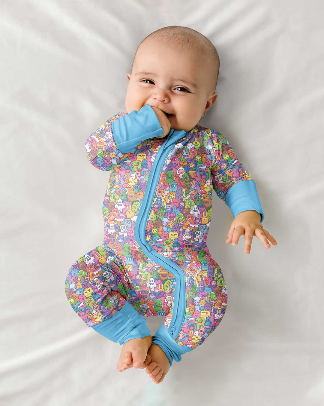 Doodle Characters Pastel Bamboo Convertible Zippy