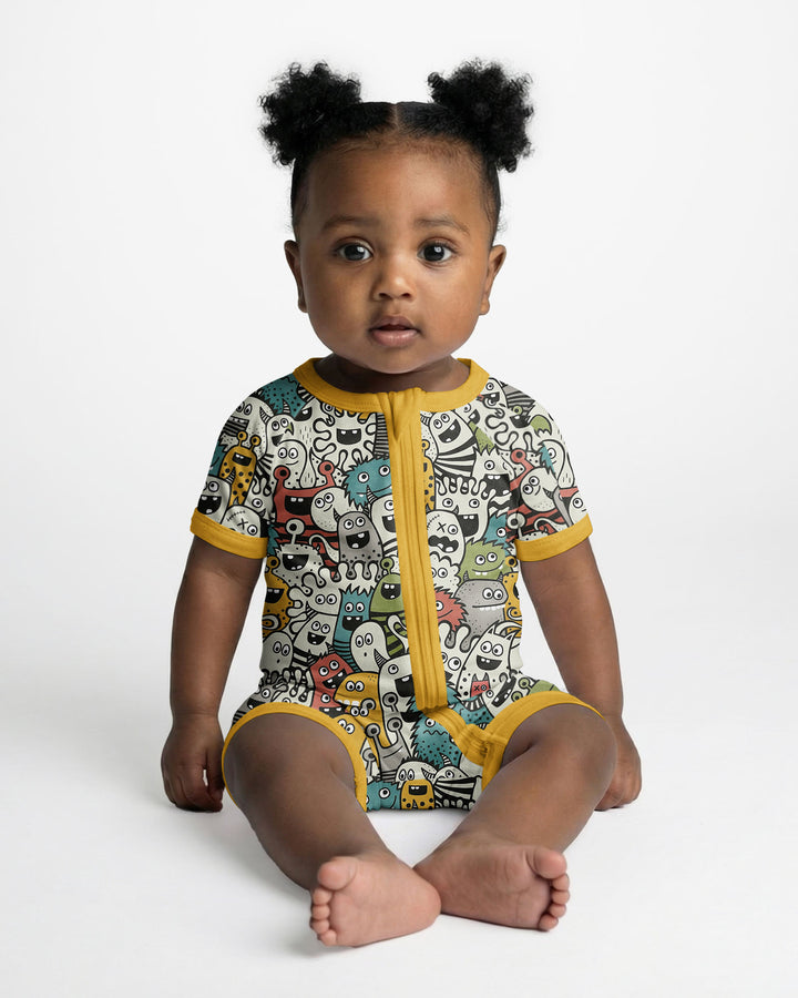 Monsters And Friends Bamboo Shorty Zippy