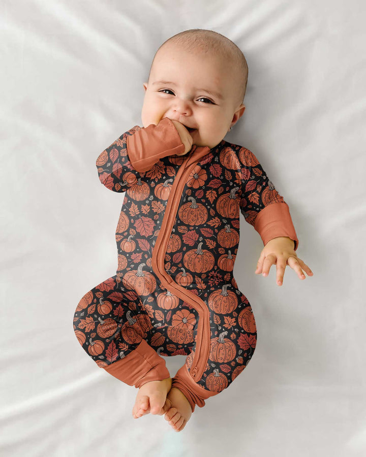 Retro Halloween Pumpkins Bamboo Convertible Zippy