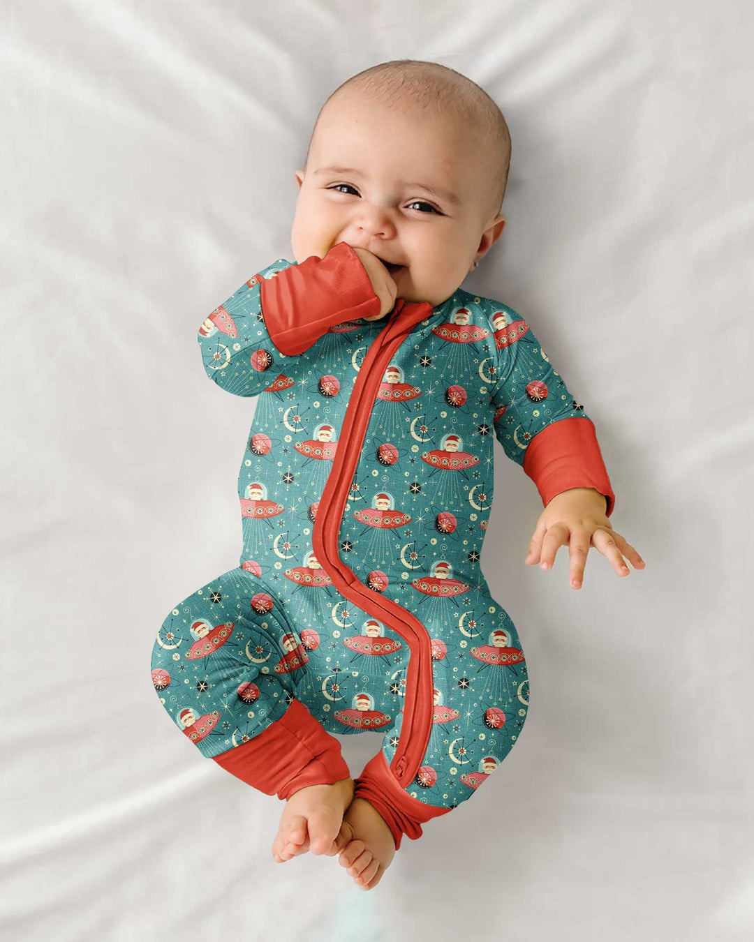 Atomic Santas in Space Bamboo Convertible Zippy