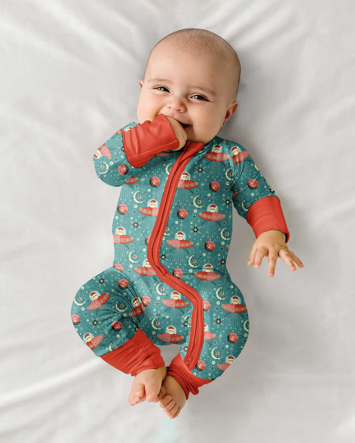 Atomic Santas in Space Bamboo Convertible Zippy
