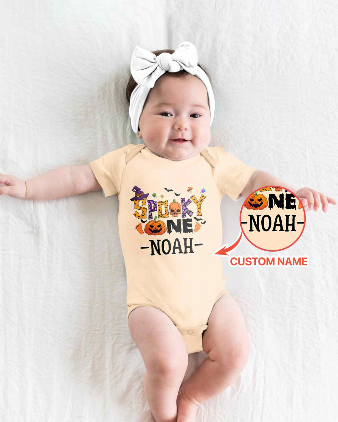 Personalized Spooky One First Birthday Halloween Bamboo Bodysuit
