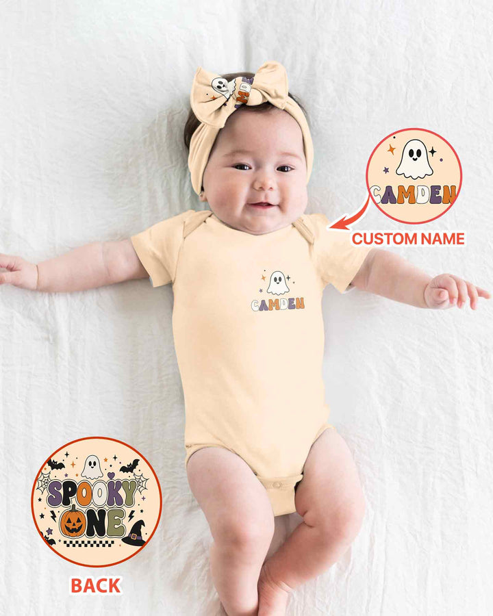 Personalized Spooky One Halloween Baby Bamboo Bodysuit