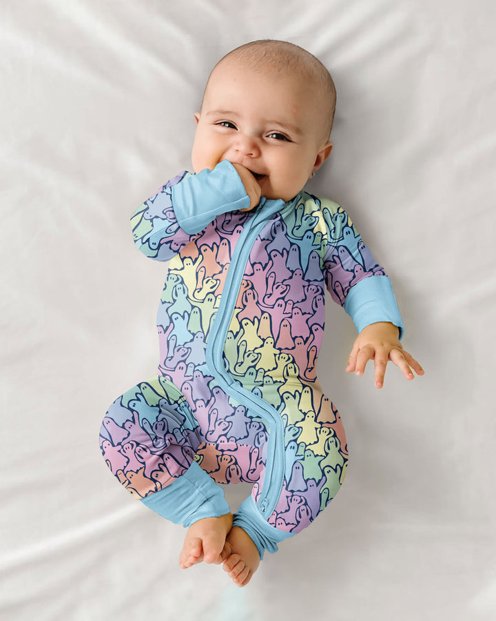 Pastel Rainbow Ghost Halloween Bamboo Convertible Zippy