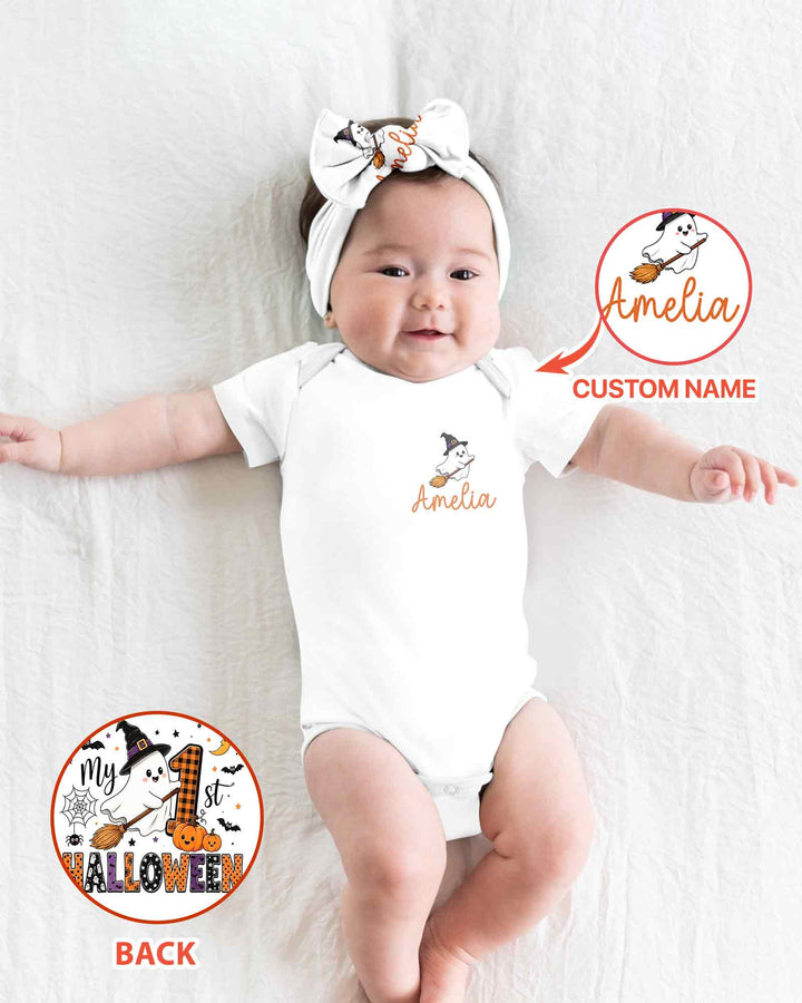 Personalized My 1st Halloween Bamboo Bodysuit
