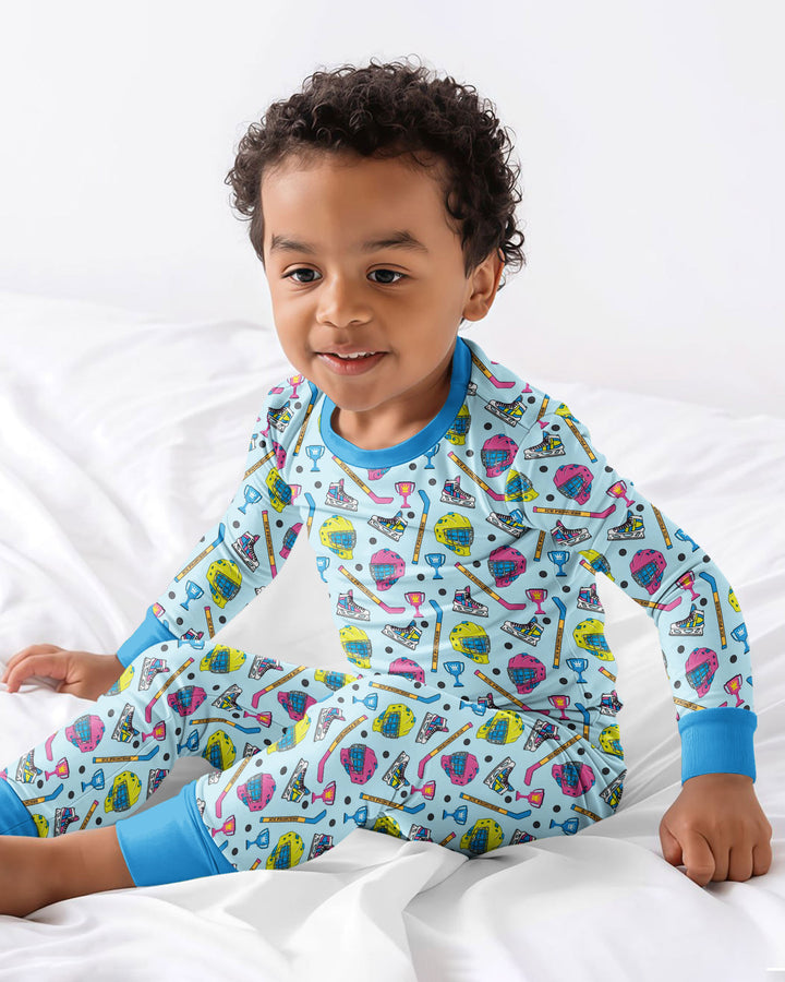 The Ice Hockey Princess Bamboo Two Piece Long Sleeve Pajama Set