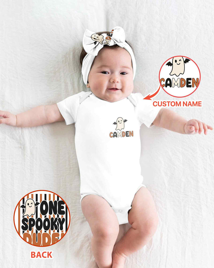 Personalized One Spooky Dude Bamboo Bodysuit