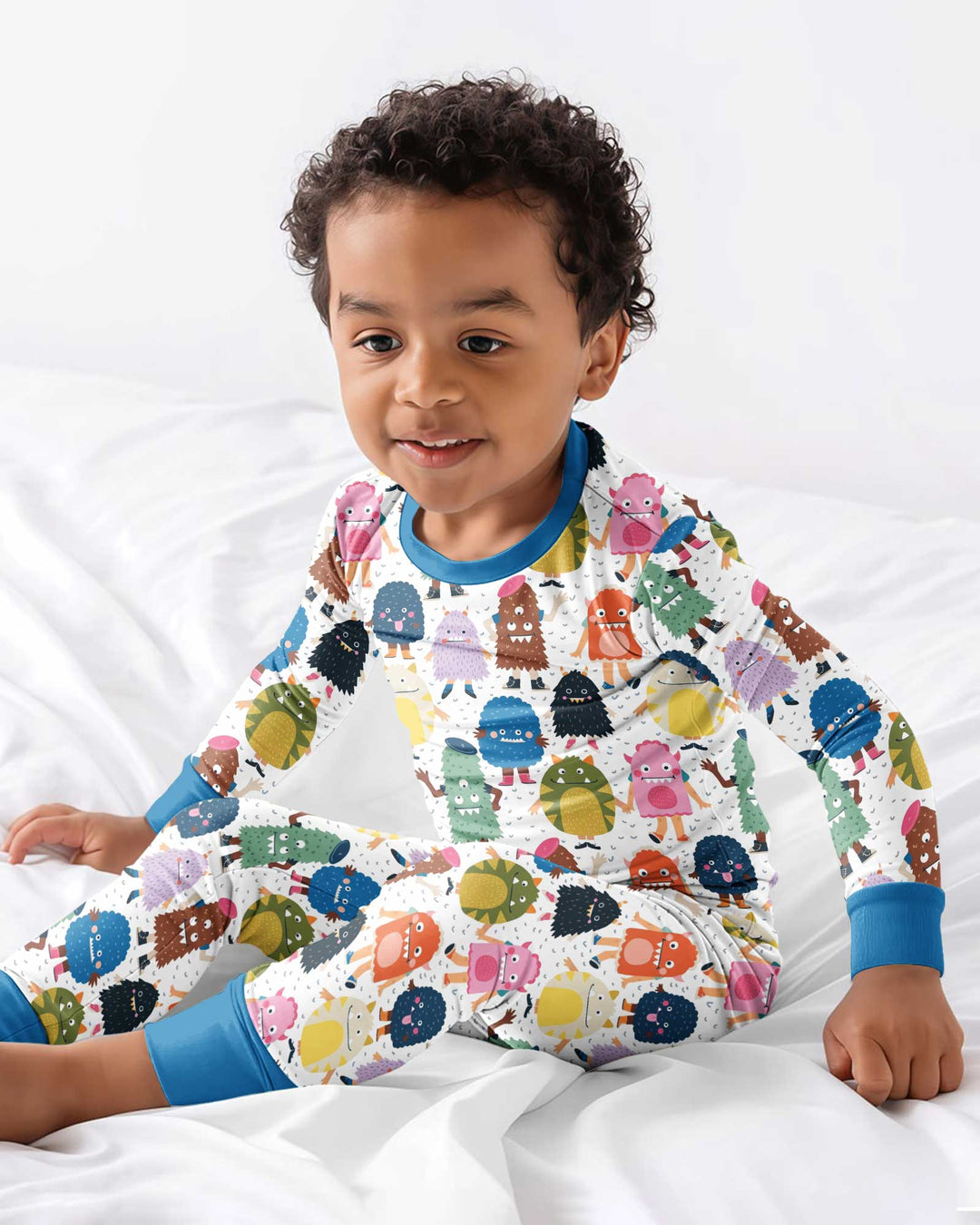 (Not So) Scary Monsters Bamboo Two Piece Long Sleeve Pajama Set