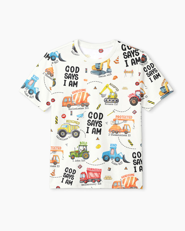 God Says I Am Men Short Sleeve Short Pajama Set