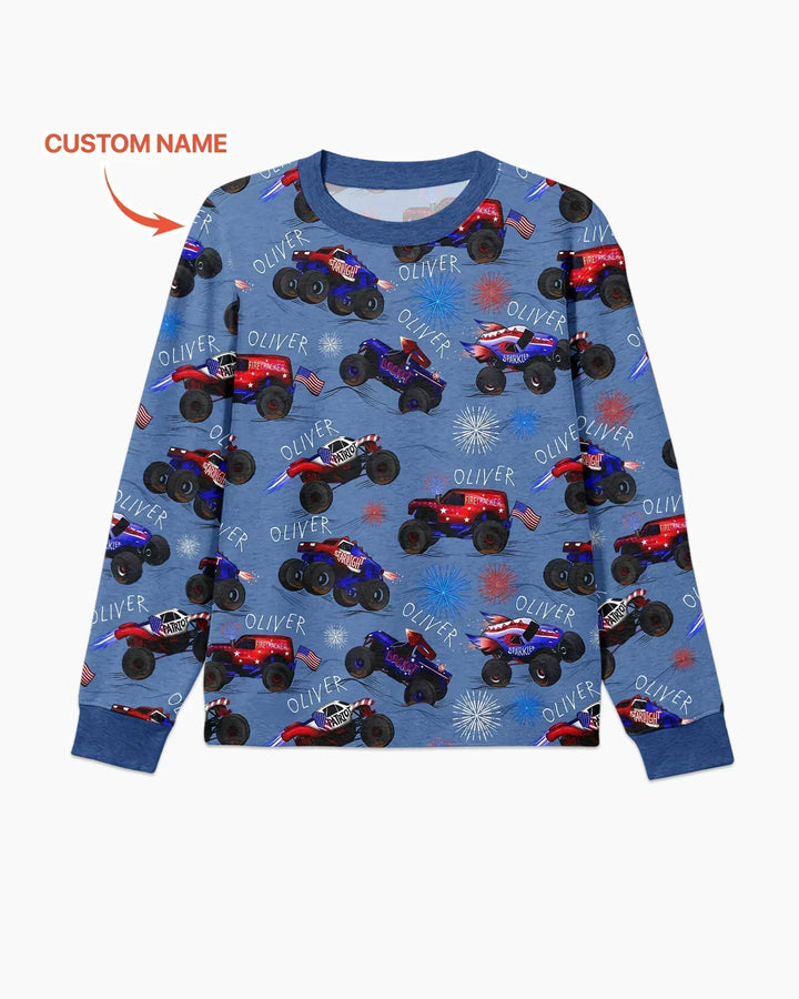 All American Thunder Custom Name Bamboo Men's Pajama Set