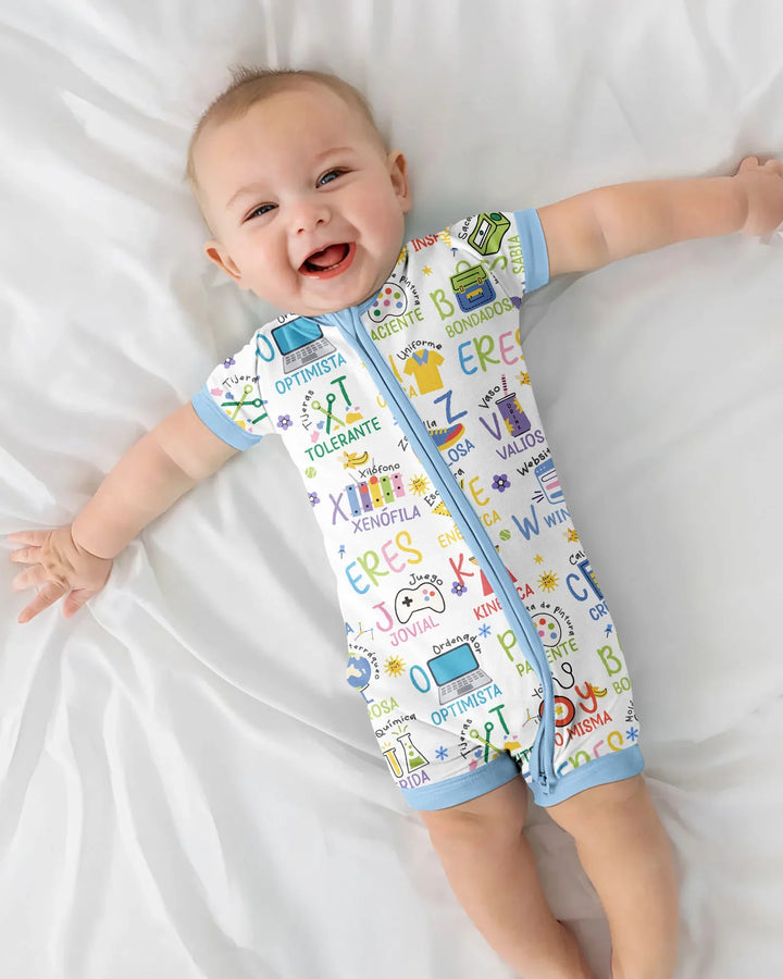 You Are Spanish Alphabet Version Bamboo Shorty Zippy