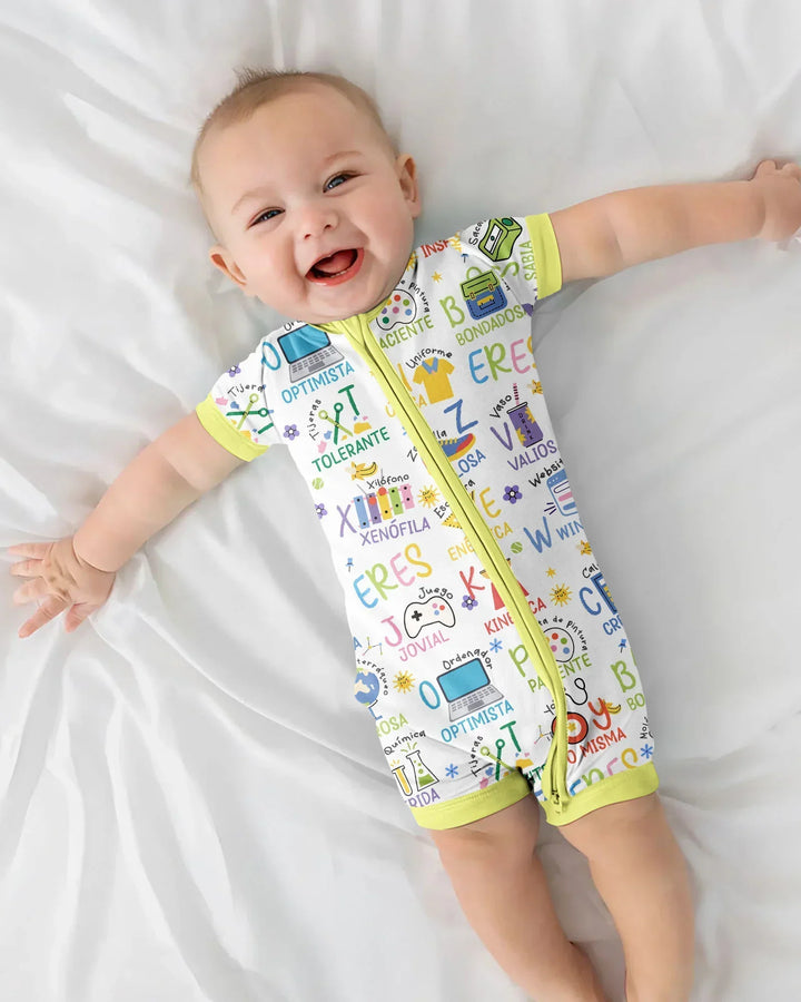 You Are Spanish Alphabet Version Bamboo Shorty Zippy