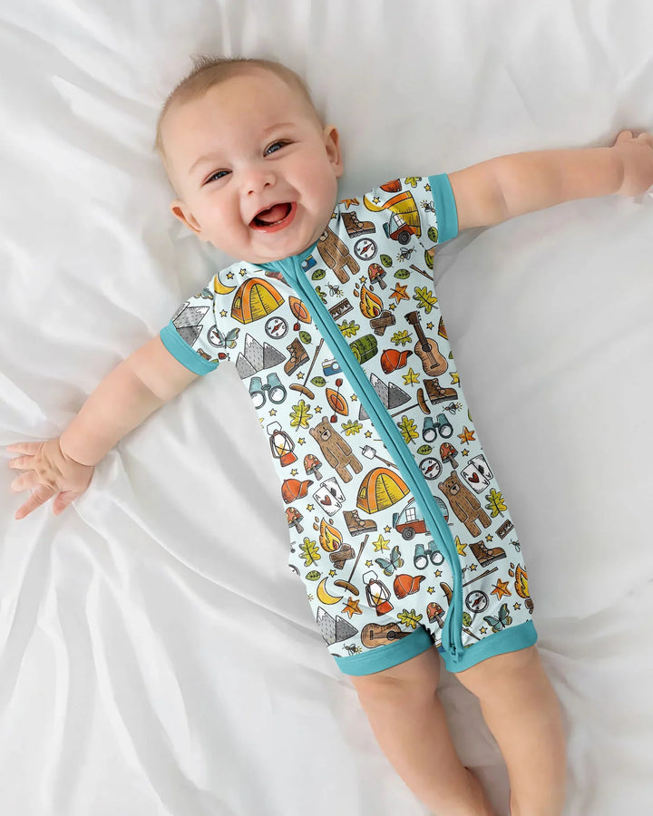Funny Camper Family Matching Bamboo Shorty Zippy