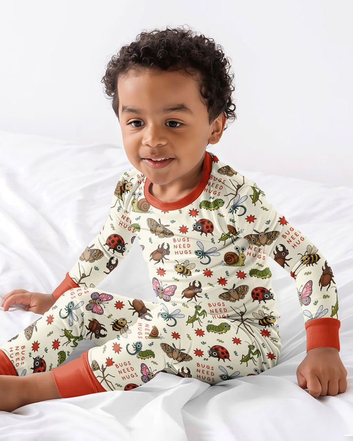 Bugs Need Hug Bamboo Two Piece Long Sleeve Pajama Set