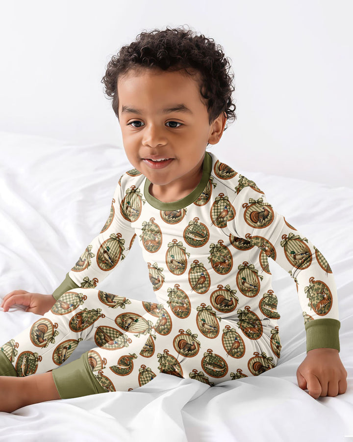 Hunting Season Bamboo Two Piece Long Sleeve Pajama Set
