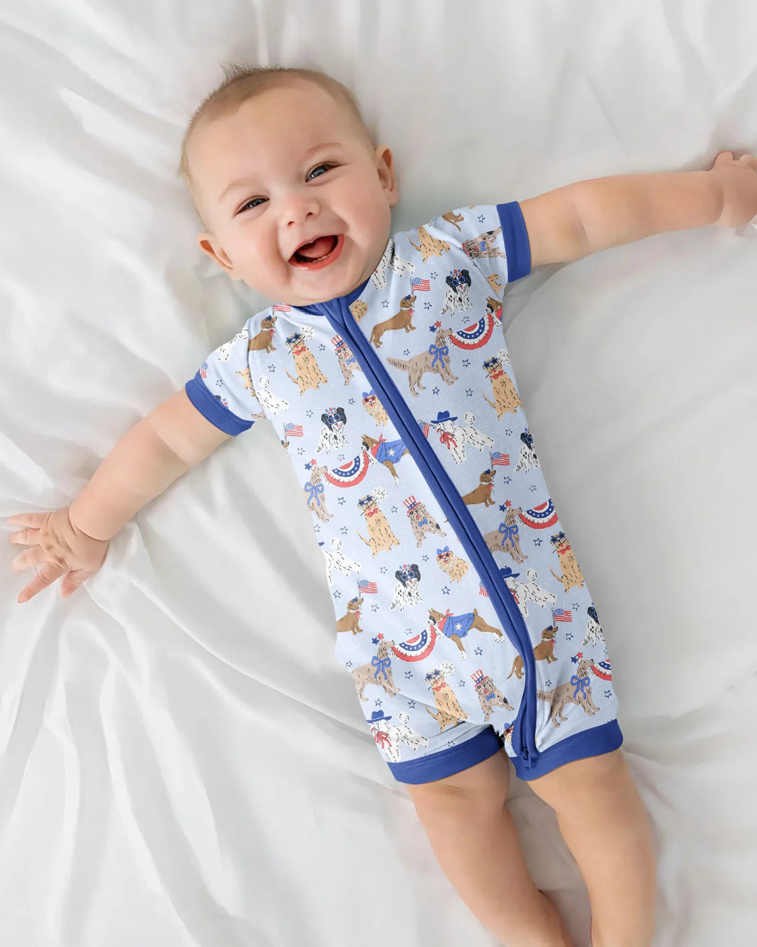 Patriotic Pups Family Matching Bamboo Shorty Zippy